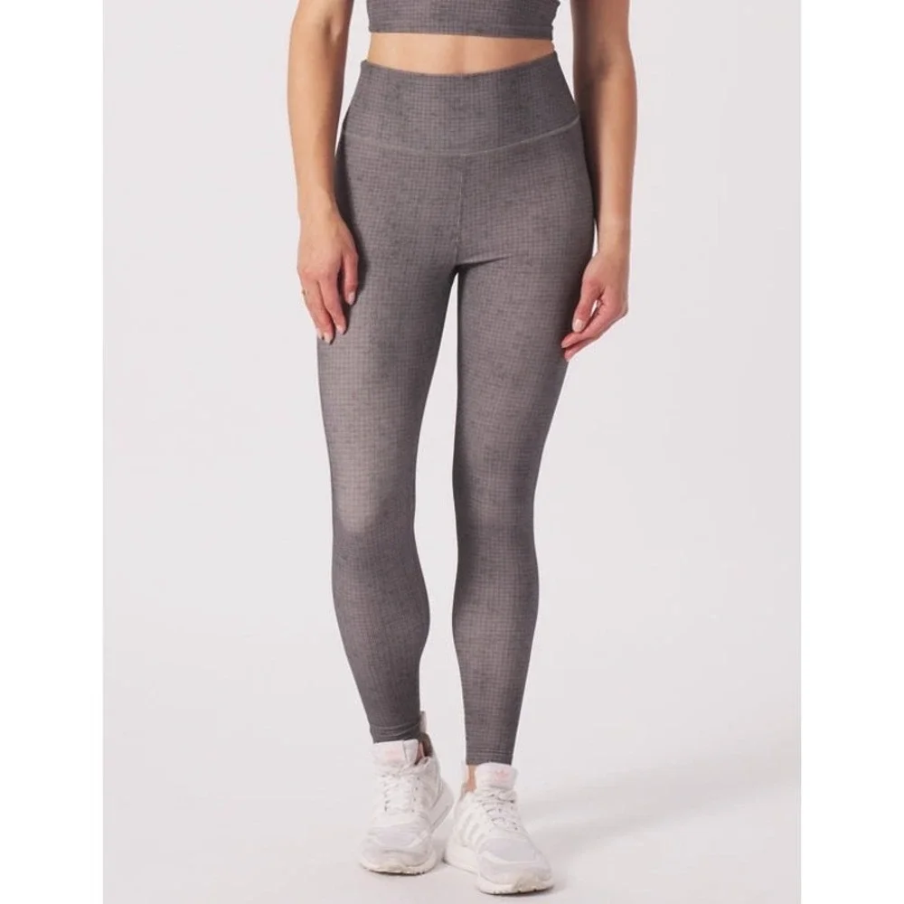 Glyder Sultry Performance Leggings Grey Carbon Window‎ Pane 2XL NWT